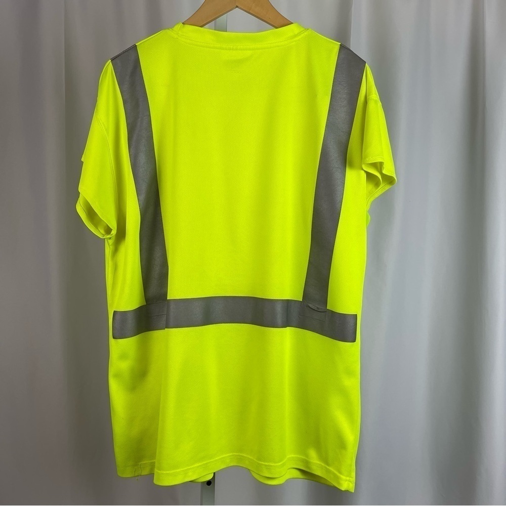 Tingley XL Reflective Class 2 Neon Construction Pocket T Shirt Workwear Outdoor - Picture 2 of 7